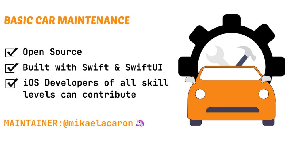 GitHub - mikaelacaron/Basic-Car-Maintenance: A basic app to track your car's maintenance. Open source for Hacktoberfest 2023. Beginners are welcome!