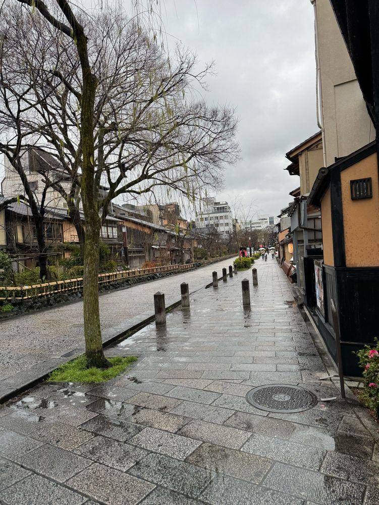 Rainy image of the Gion district in Kyoto