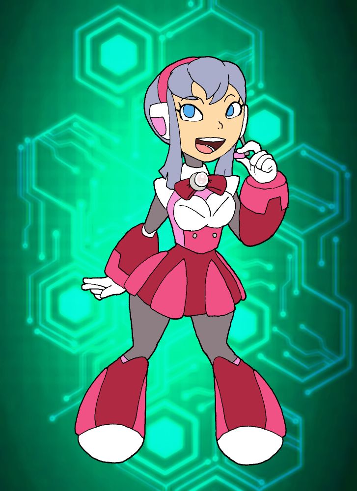 Next up, IdolWoman's new form as Navigator Reploid, Harmony.
She's new around and a bit inexperienced, but here to lend a hand, following her sister's steps.