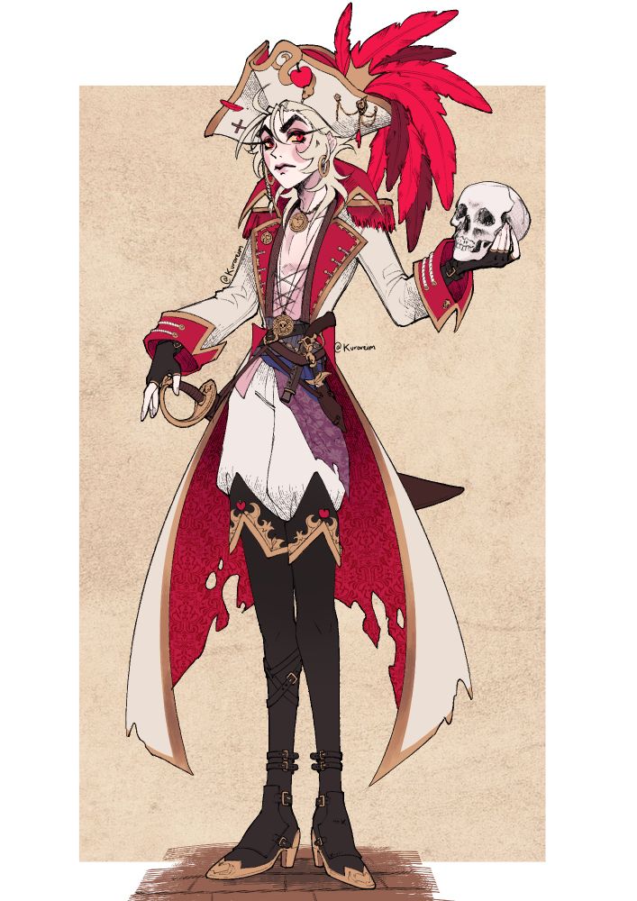 Pirate AU version of Lucifer Morningstar from Hazbin Hotel
