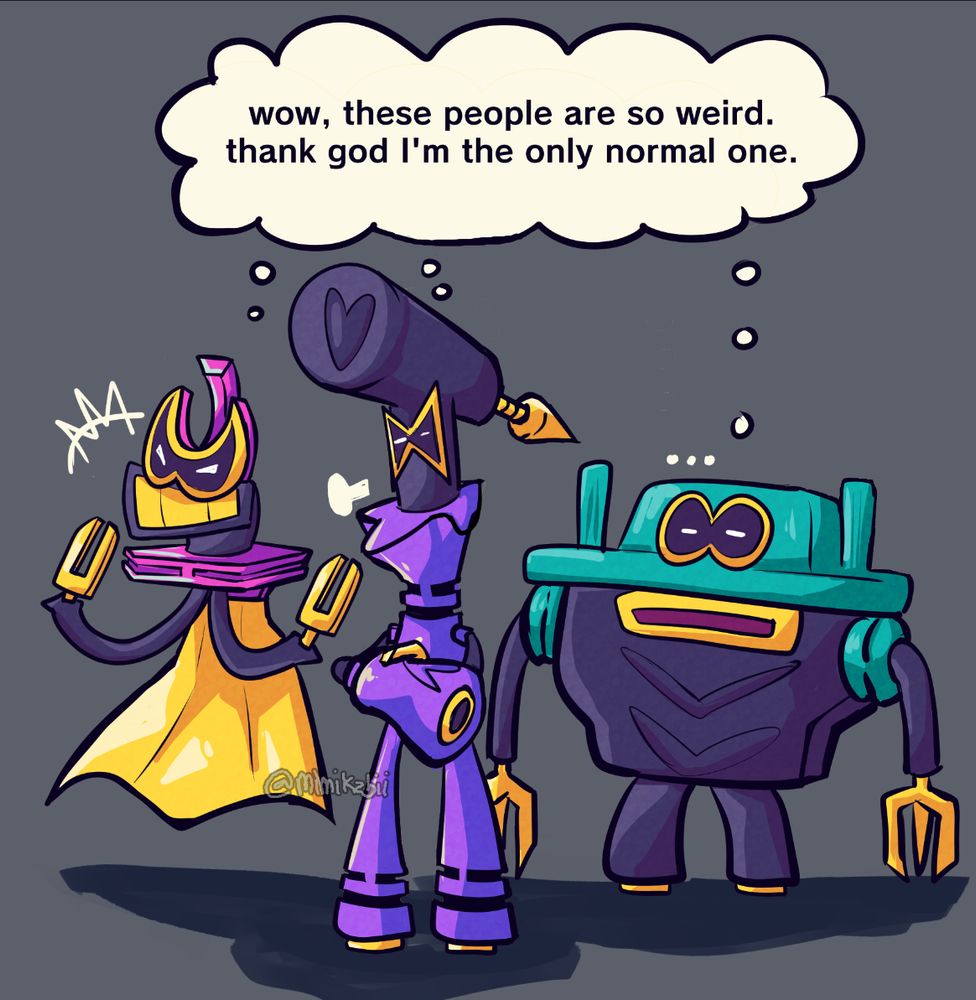 drawn art of the extension corps. Ecks, Ten, and Shun are just standing there and sharing the same thought: "Wow, these people are so weird. Thank god I'm the only normal one."