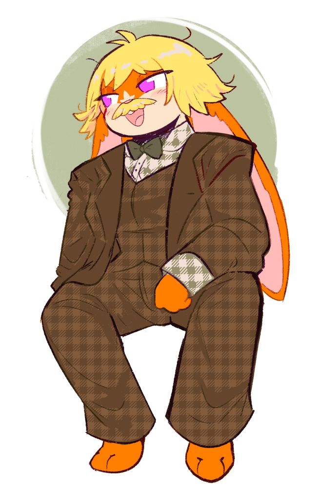 TangoBunny dressed as the scientist (often referred to as 'Dr. Ozone') from I Will, The Story of London. Art by Pawberry. https://www.patreon.com/c/pawberry/posts