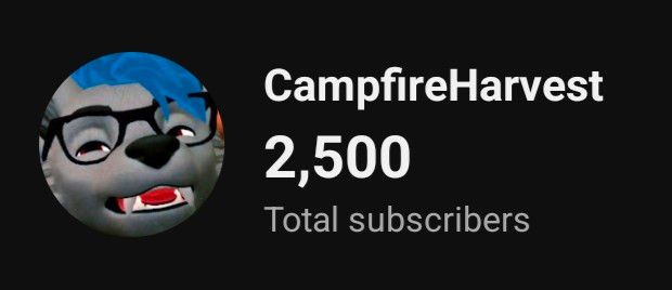 My YouTube channel has 2500 subscribers now