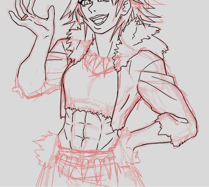 sketch that i am lining of a wild woman