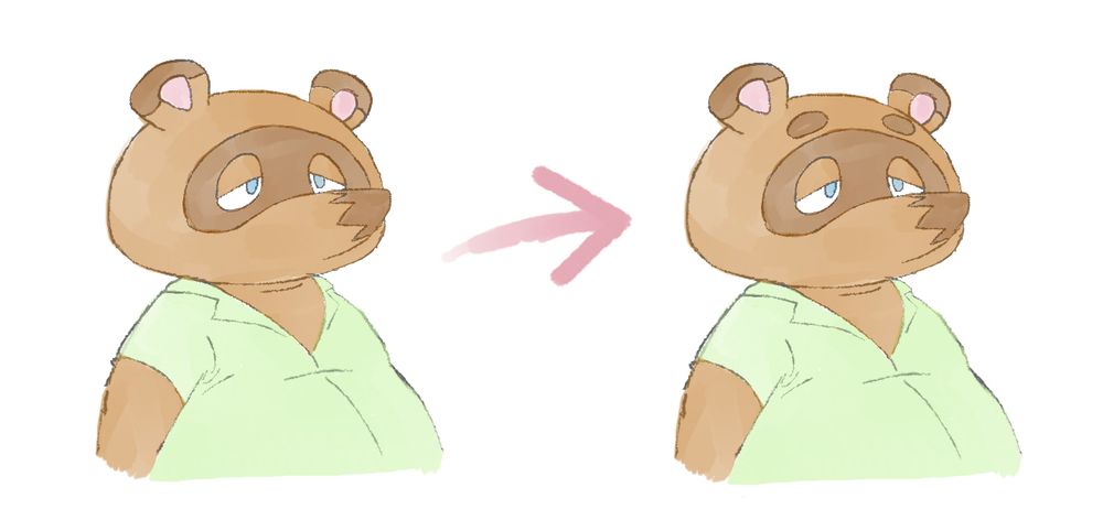 tom nook...with eyebrows. that's it