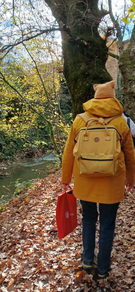 Author from the back, autumnal colours. All photos Francesca Acetino