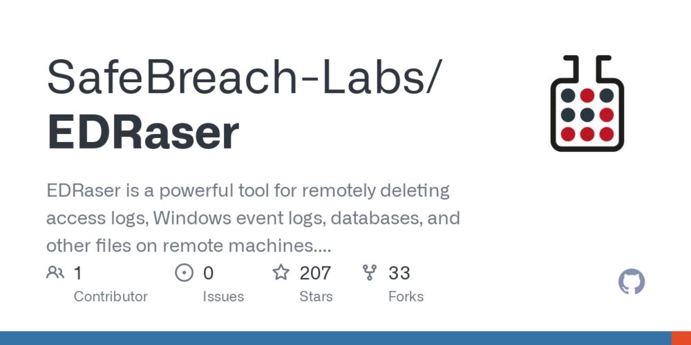 GitHub - SafeBreach-Labs/EDRaser: EDRaser is a powerful tool for remotely deleting access logs, Windows event logs, databases, and other files on remote machines. It offers two modes of operation: aut...