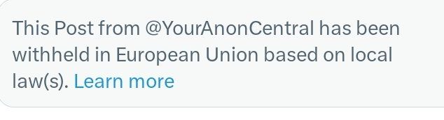 it suggests it's because of EU-rules.