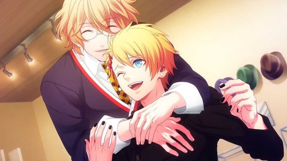 an image of natsuki shinomiya and syo kurusu from uta no prince sama hugging