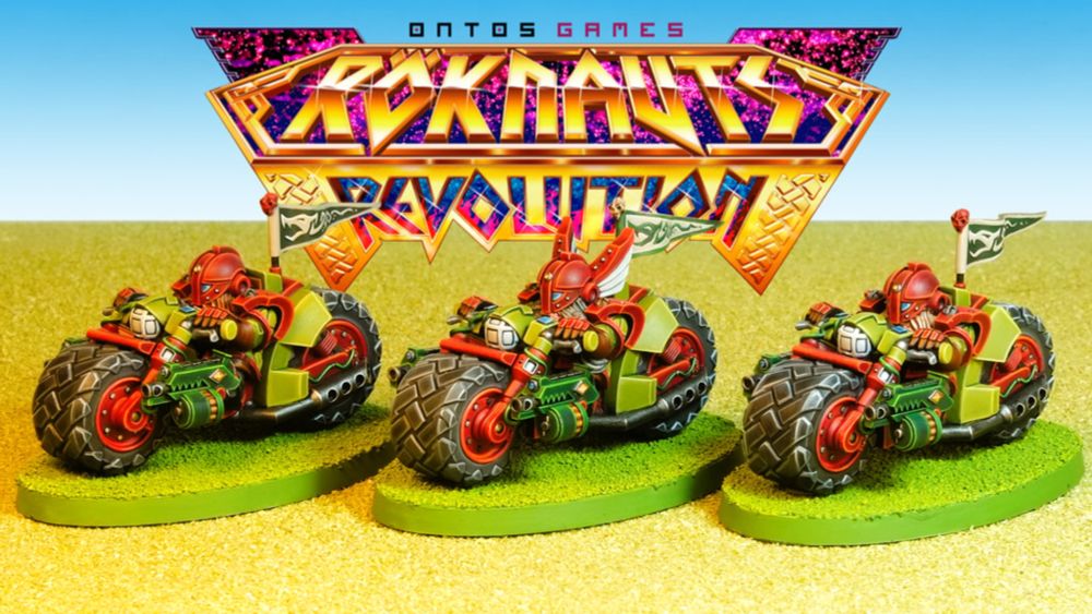 Röknaut Space Dwarf Bikers for 28mm Sci-Fi Wargames & RPGs