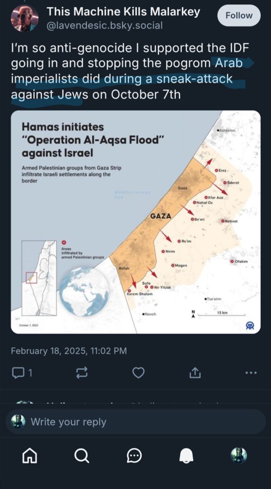 This Nazi thinks that history began on Oct. 7th.

And has no clue that the original plan, back in the 40's was explicitly colonialist. 