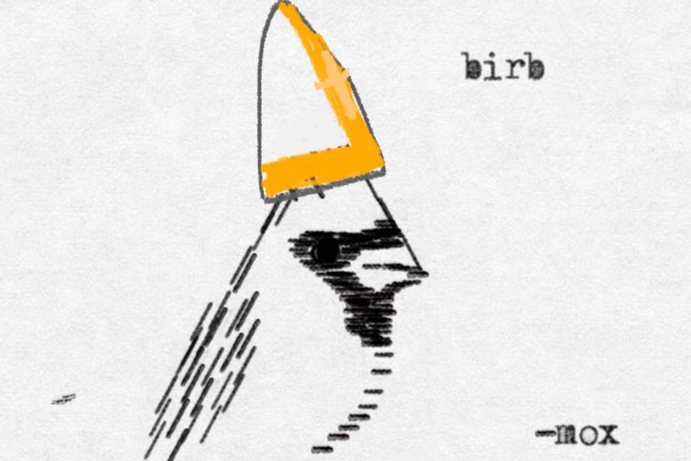 The original Cardinal sketch with a doodle of a pope hat on it