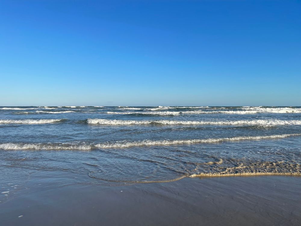 A photo of the ocean on a clear day