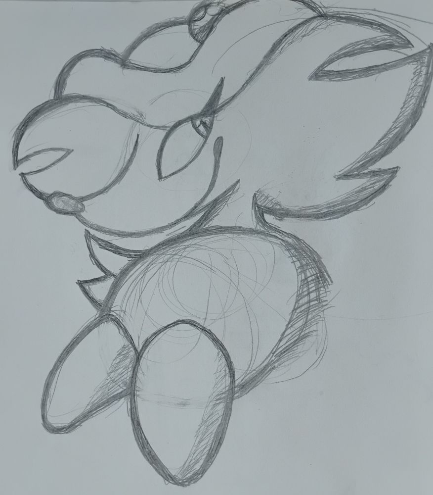 My character in a new line art style