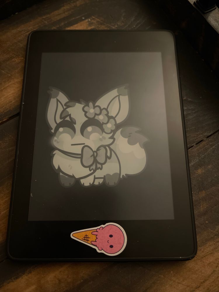 Photo of my 11th gen kindle showing Nap as the screensaver.