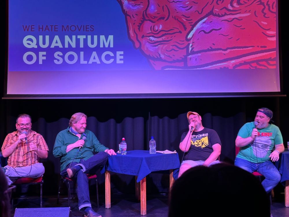 Andrew, Eric, Chris, and Stephen of We Hate Movies, taken at the Oxford Comedy Festival.