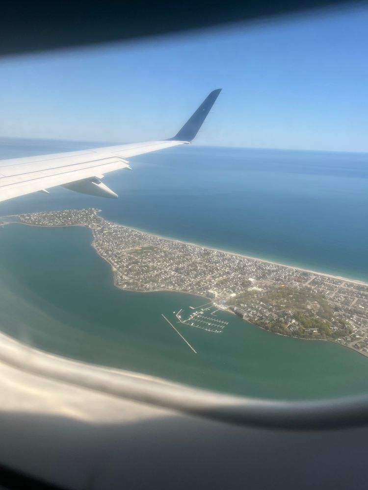 Water view from plane