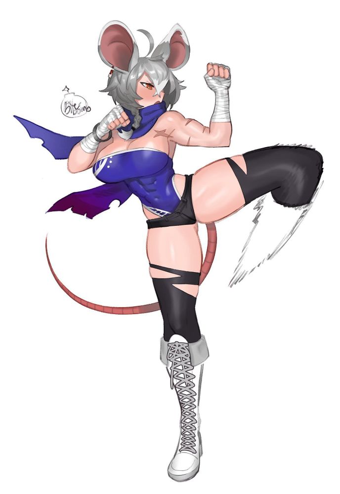 Zalia in a kicking motion
Art by Bitter Bomb