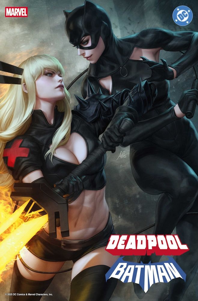 Deadpool Batman #1, Magik & Catwoman variant cover (Kink In Pop Culture- comic books, 2025)

Cover art by Artgerm

Continue reading-
https://www.tumblr.com/theakandrewscollection/801032901901844480/deadpool-batman-1-variant-cover-magik?source=share

#KinkInPopCulture #kink #bdsm #fetish #fetishwear 
#Deadpool Batman
#Catwoman
#Magik
#Batman
#Deadpool
#comic books
#comics
#2020s
#2015