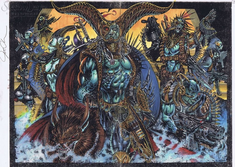 Interior art, Cybernary #2 (comic books, 1993) 
pages 6 & 7, textless


Welcome to Cyberweek! 
7 days where techno-fetishists take center stage 🤖

.

Cybernary was built with the exterior of a sex-bot, the interior of a killing machine and a human consciousness sandwiched somewhere in between… 

But today will be taking a look at some of the villains in the story because, well, just look at them 

What? It was the '90s

Hmm, I guess going into battle barechested sporting nipple chains never really caught on?

Okay, I'll toss in a page with the title character, too....  Or more accurately, the character mid-torturous transformation into Cybernary

See it in the full entry here-
https://www.tumblr.com/theakandrewscollection/802919640103878656/cybernary-2-comic-books-1993?source=share


1993 Cybernary art by Nick Manabat, color by Joe Chiodo. 

More info on the art- https://www.comicartfans.com/galleryroom.asp?gsub=183173 https://www.comicartfans.com/gallerypiece.asp?Piece=1537265

Cybernary was the 2nd half of a flip book with Deathblow

(Both covers on full entry - https://www.tumblr.com/theakandrewscollection/802919640103878656/cybernary-2-comic-books-1993?source=share
)

I  plan to do a larger retrospective on Cybernary in the future,  stay tuned



(textless detail from Cybernary #1, page 6 on main entry- https://www.tumblr.com/theakandrewscollection/802919640103878656/cybernary-2-comic-books-1993?source=share
 )

KinkInPopCulture #kink #bdsm #fetish #BodyModification #Cybernary #Comics #ComicBooks #1993 #1990s #Theme Week

