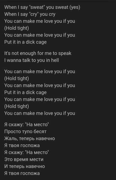 Lyrics (2 of3), Pussy Riot & Boys Noize "Chastity", 2023