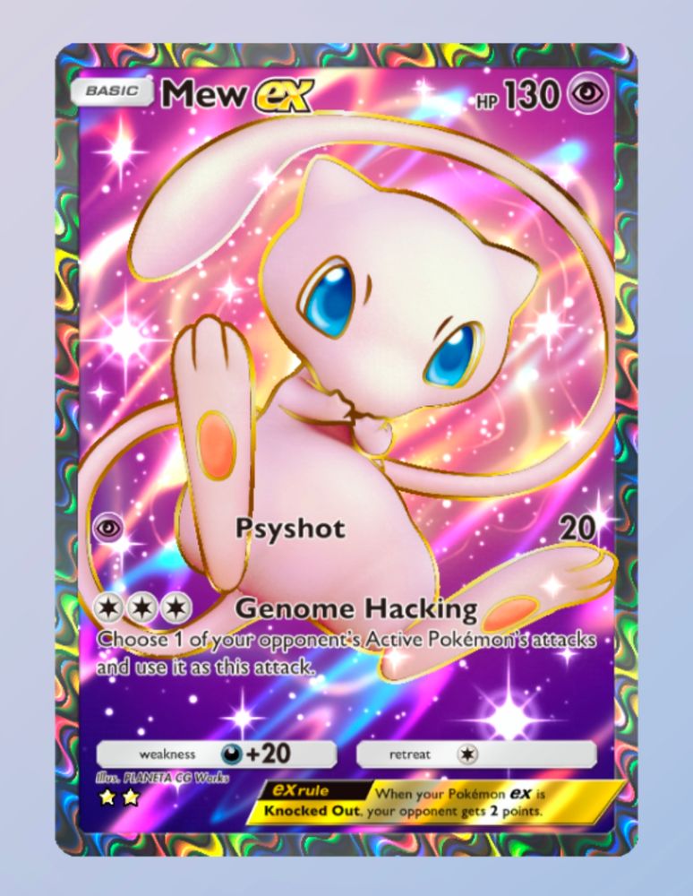 Mew ex card from Pokémon TCG Pocket.
