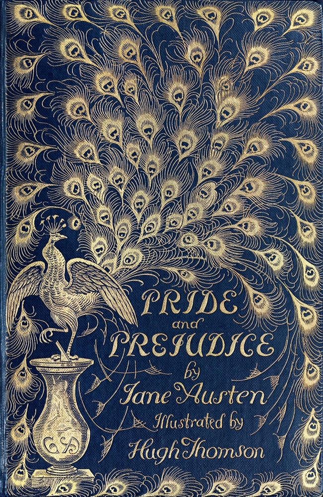 A photo of a vintage cover of pride and prejudice by Jane Austen 