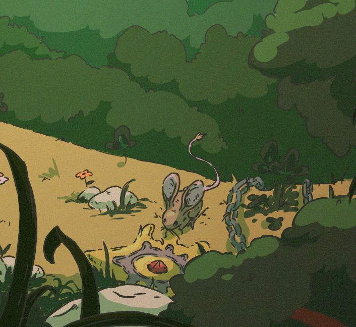 Muad'dib in a natural landscape 