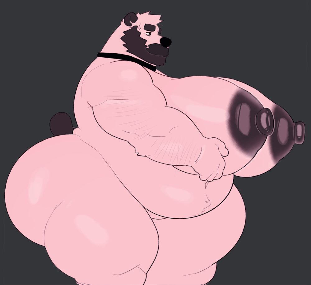 Pom holding his mega milkers