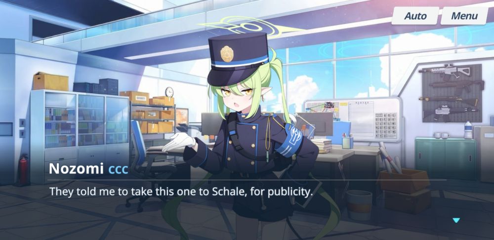 Nozomi: They told me to take this one to Schale, for publicity.