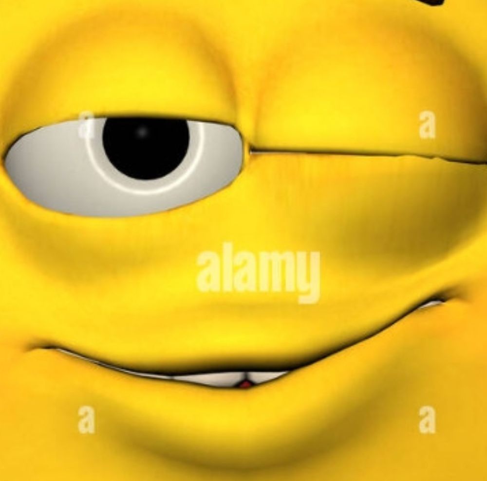 The same 3d smiley as earlier in this thread, but cropped closer to barely fit his eyes and mouth in frame.