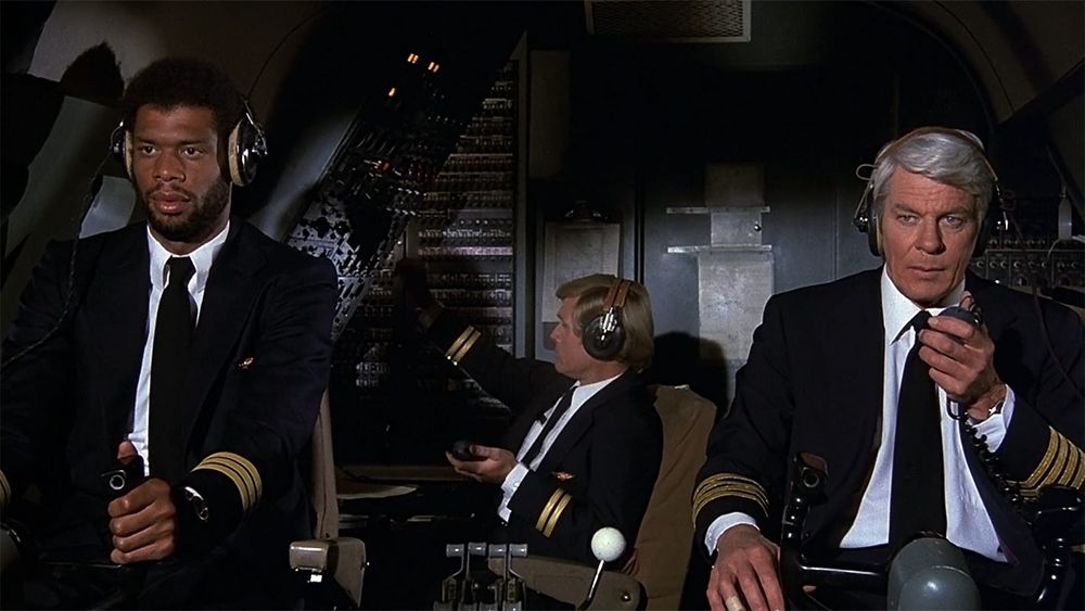 Picture of flight crew from the movie Airplane!