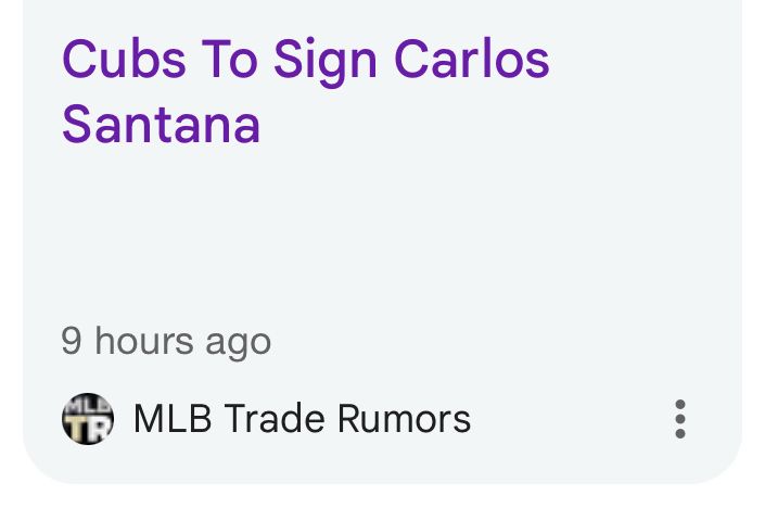 from MLB Trade Rumors: Cubs To Sign Carlos Santana