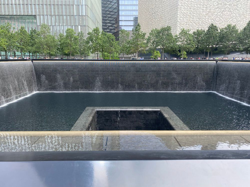 The reflecting pools at the old site of the world trade center 