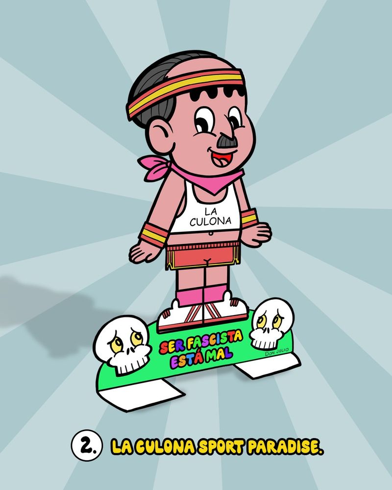 Francisquita Pérez vestida de LA CULONA SPORT PARADISE.