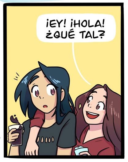 Alguien abraza a María (la enfermera protagonista de Entre Enfermeras) con efusividad, aunque por el contexto y la sorpresa en su rostro creo que no sabe de quién se trata.