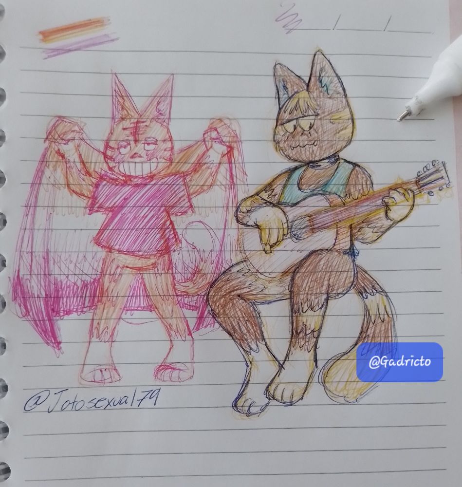 Katt and Tabby from animal crossing being lesbians erm yeah thats my headcanon