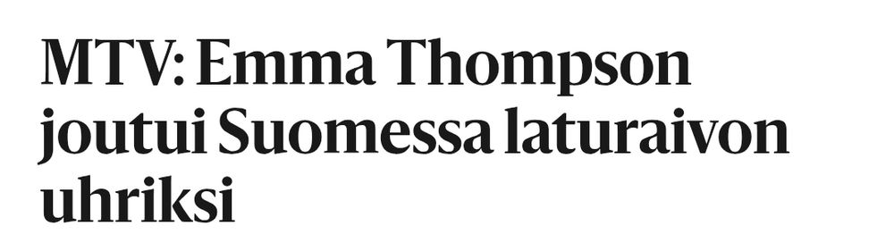 Emma Thompsonia lyötiin sauvalla.