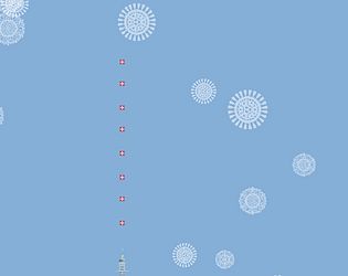 screenshot of a simple game about shooting vaccines at virus particles shaped like snowflakes.