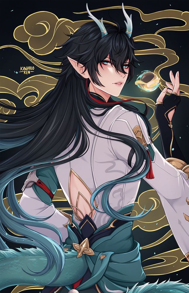 Dan Heng in his Imbibitor Lunae form 