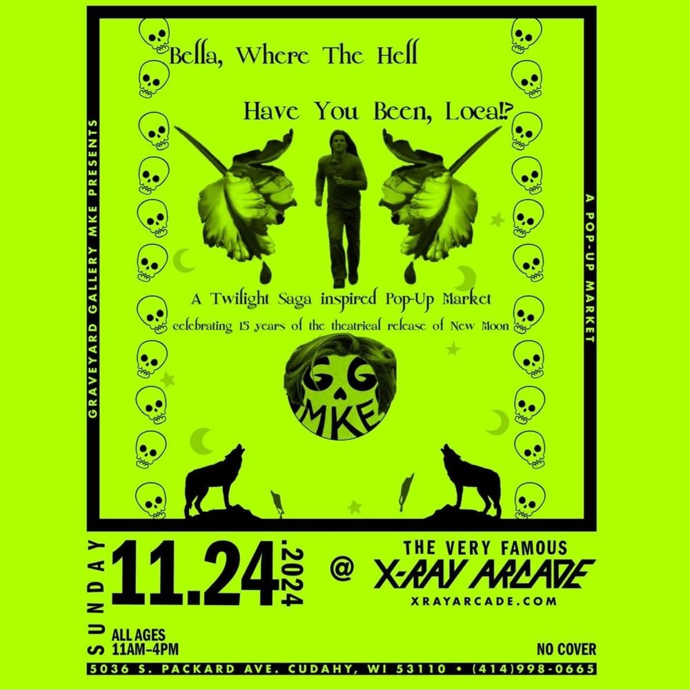 A flyer for the event we'll be vending at this weekend.
11.24.2024, 11AM-4PM @ X-Ray Arcade in Cudahy, WI.