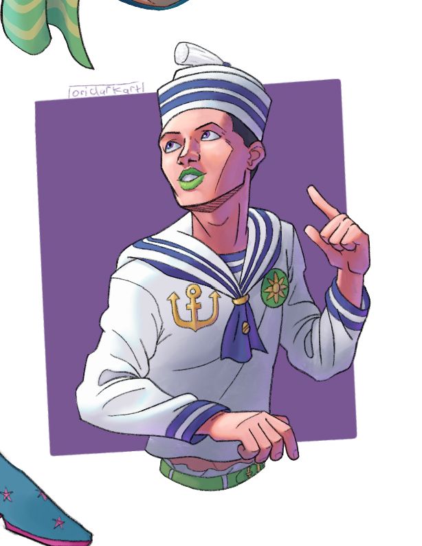Painting of part 8 Josuke Higashikata from JoJoLion