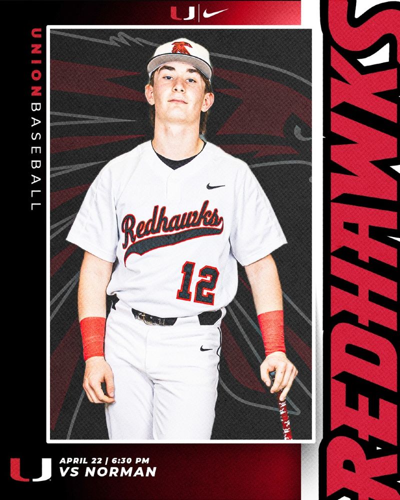 Player pictured. Says Redhawks.