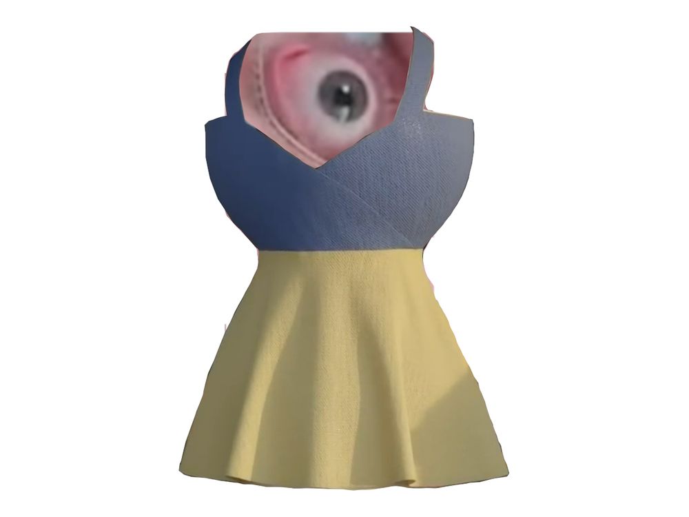 same dress as previous image, but with Brian David Gilbert's eyes