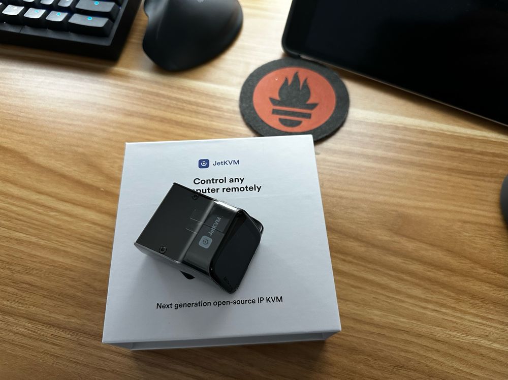 Jetkvm relative to its box