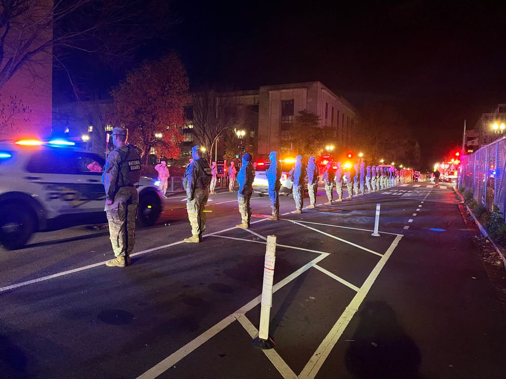 Procession for national guard
