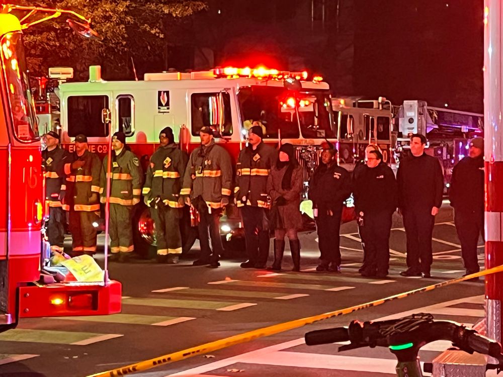 DC firefighters at the dignified transfer of Spc. Sarah Bergstrom on November 27