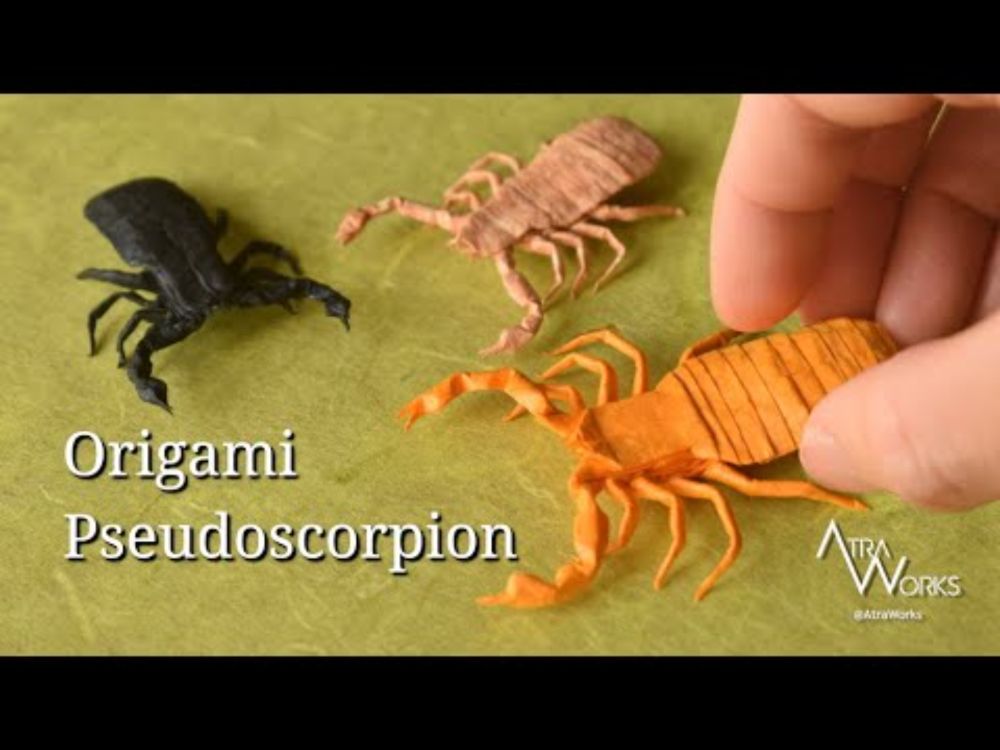 Origami Pseudoscorpion | Full Process ASMR | Making From Start To Finish | One Square Paper No Cuts