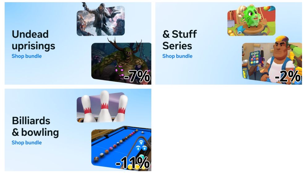 暴れ狂うゾンビと決戦 (-7%)
& Stuffシリーズ (-2%)
ビリヤードとボーリング (-11%)