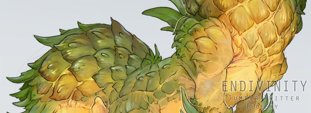 A closeup of the previous image, focusing on the body and tail scales. 